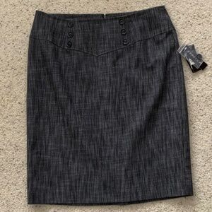AGB Lined Skirt, Sz 6, Black/Grey, NWT